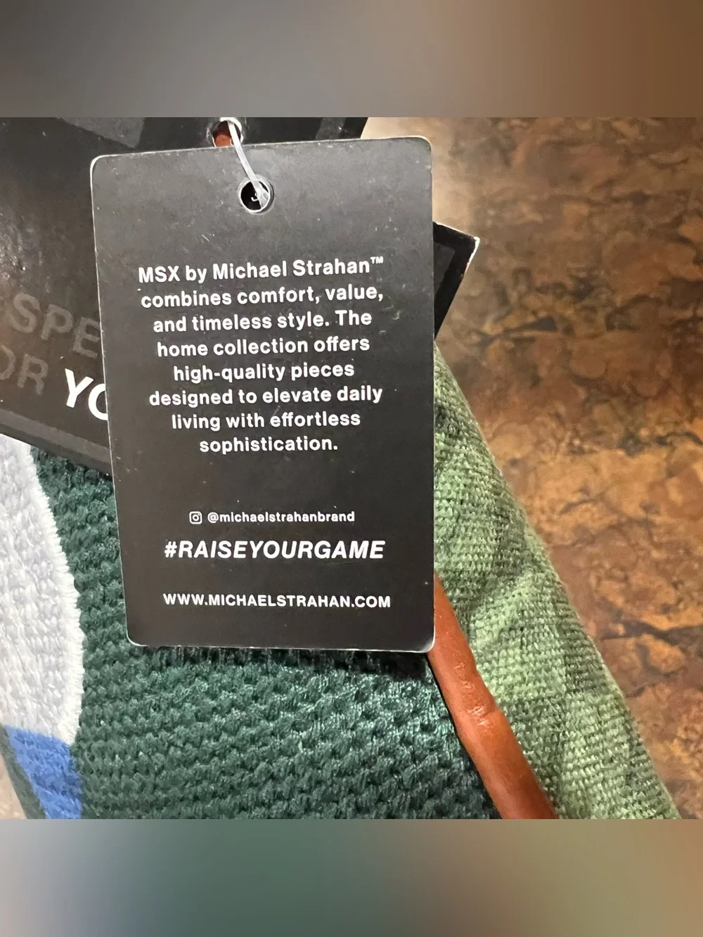 MSX Green needlepoint Golf Balls Accent Pillow Michael Strahan NWT